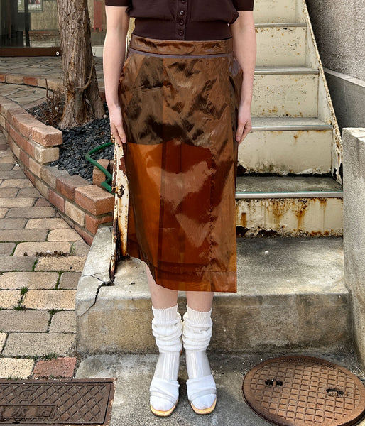 FUMIKA_UCHIDA/FILM MIDI SKIRT(AMBER)