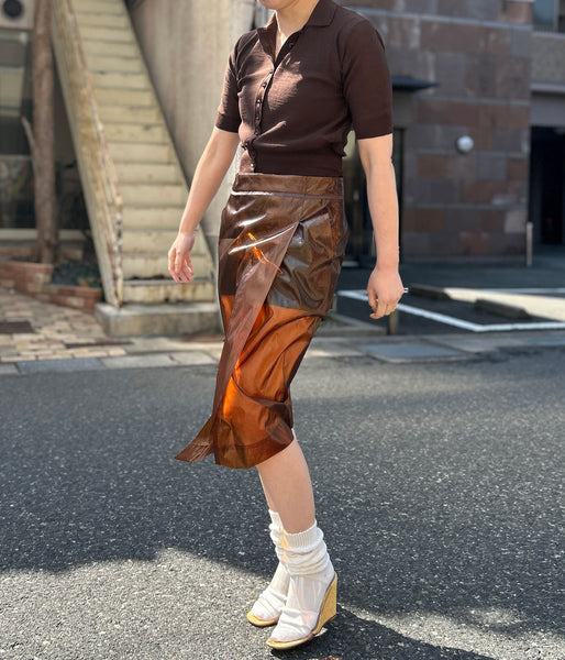 FUMIKA_UCHIDA/FILM MIDI SKIRT(AMBER)