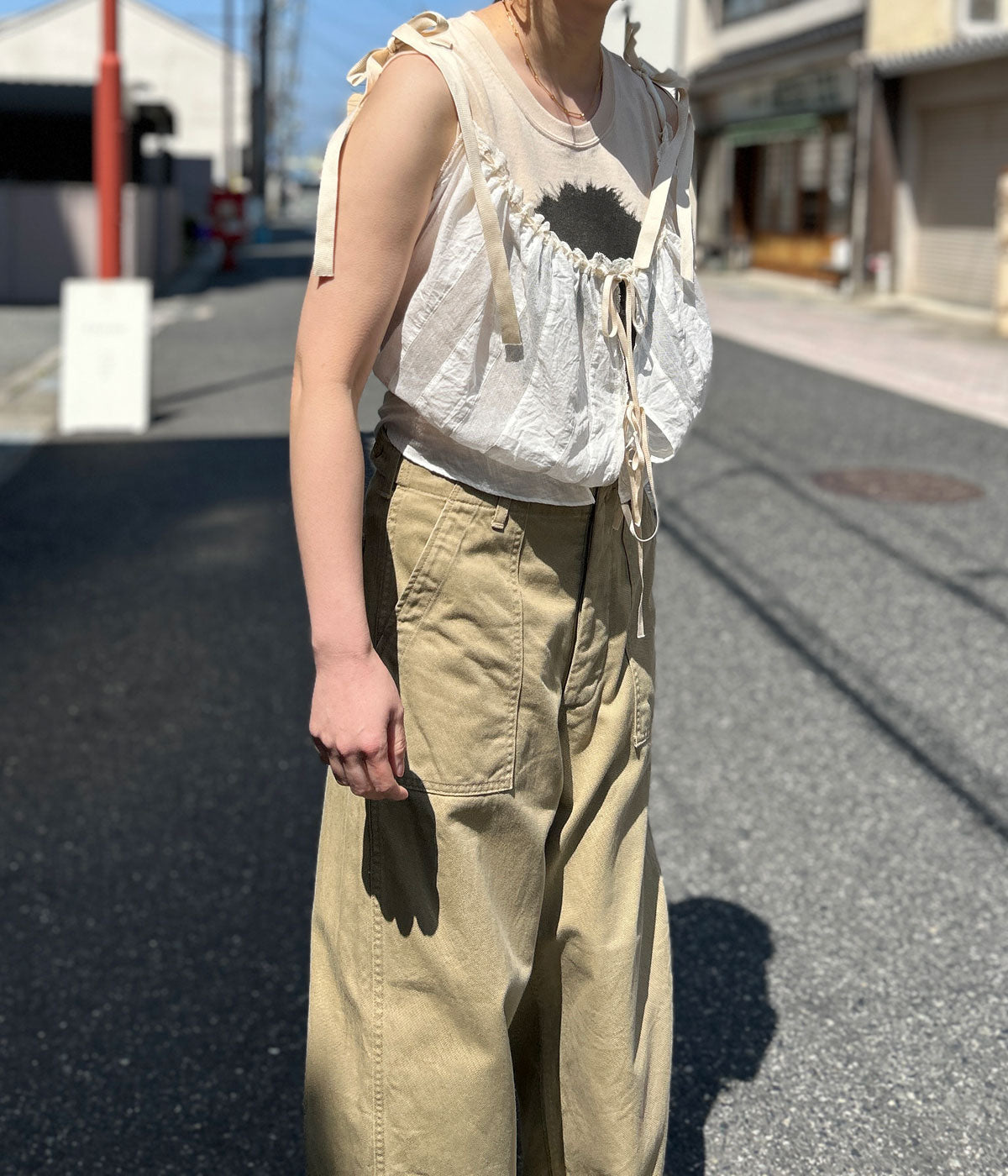 nowos ノーウォス カシミヤレースアップニット nowos - Hockey Jersey / レースアップカットソー / ブラック