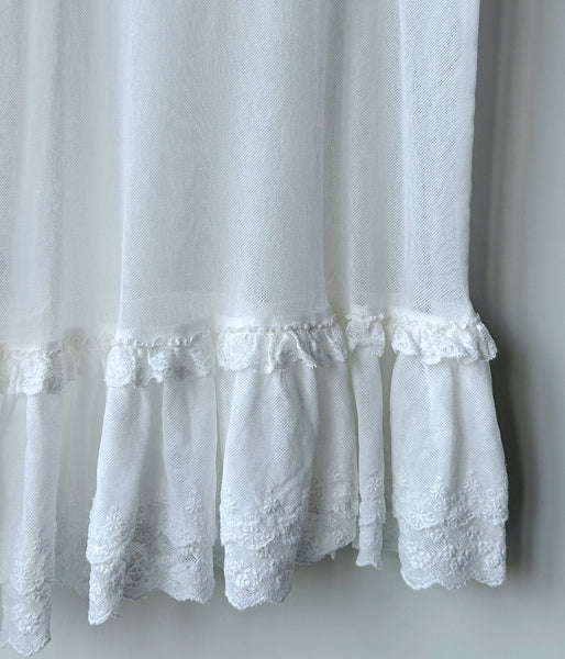 nowos/TULLE LACE DRESS(WHITE)