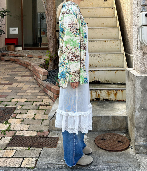 nowos/TULLE LACE DRESS(WHITE)