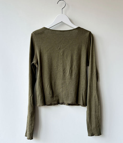 nowos/V NECK CARDIGAN(KHAKI)