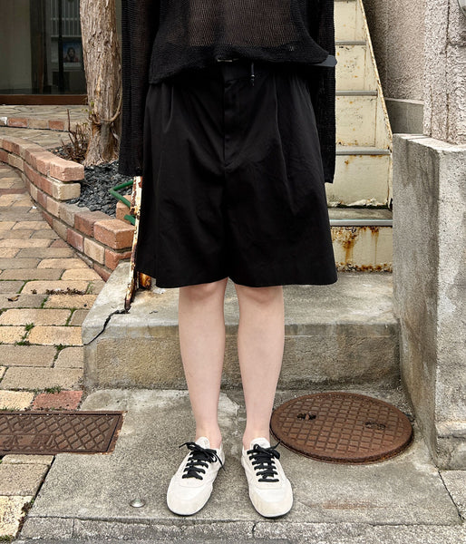 nowos/TUCK HALF PANTS(BLACK)