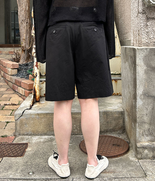 nowos/TUCK HALF PANTS(BLACK)