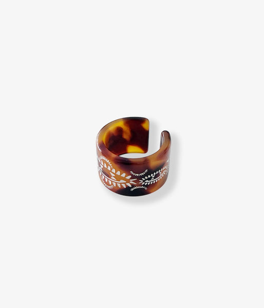 KEYHOLDER/PERSIAN RUG GEOMETRIC PATTERN RING