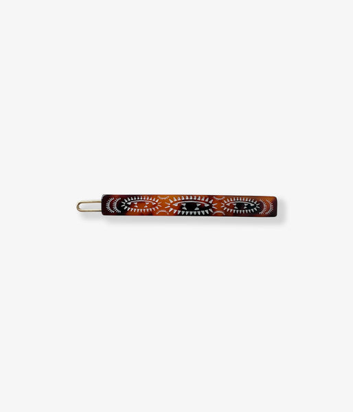 KEYHOLDER/PERSIAN RUG GEOMETRIC PATTERN HAIRPIN