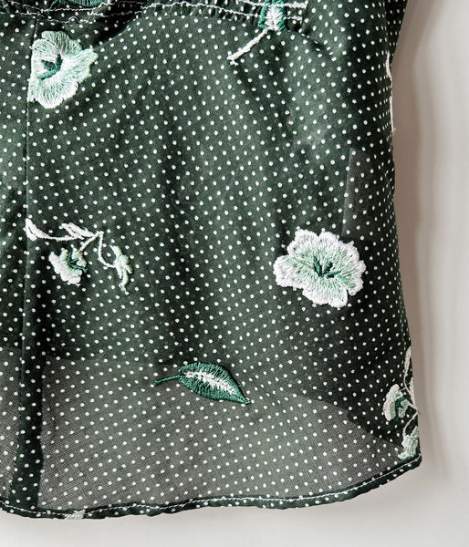 FUMIKA_UCHIDA/ALLOVER EMB.CAMISOLE(BOTTLE GREEN)
