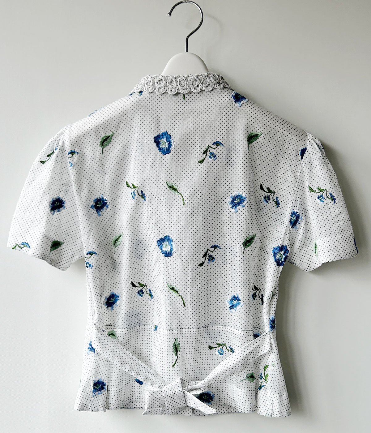FUMIKA_UCHIDA/ALLOVER EMB.SHORT SLEEVE SHIRT(WHITE)