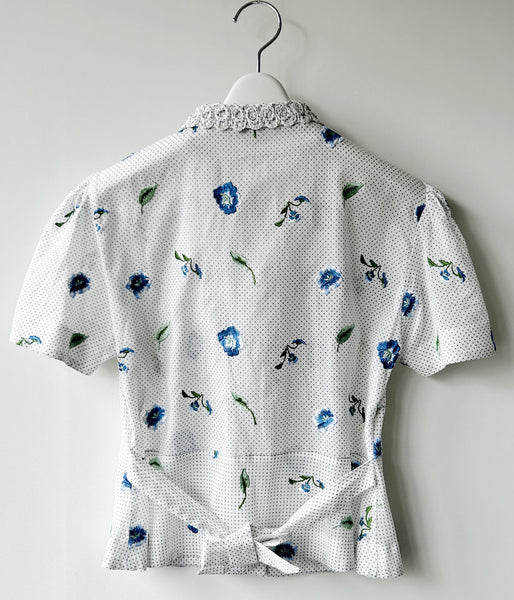 FUMIKA_UCHIDA/ALLOVER EMB.SHORT SLEEVE SHIRT(WHITE)