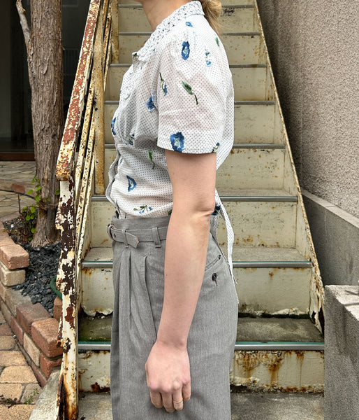 FUMIKA_UCHIDA/ALLOVER EMB.SHORT SLEEVE SHIRT(WHITE)