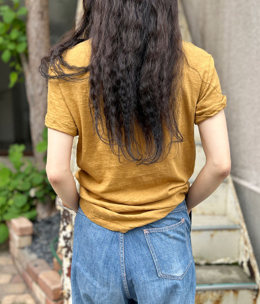 nowos/CREW NECK T-SHIRT(BEIGE)