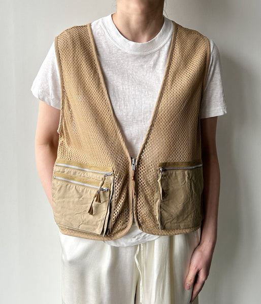 nowos/MESH VEST(BEIGE)