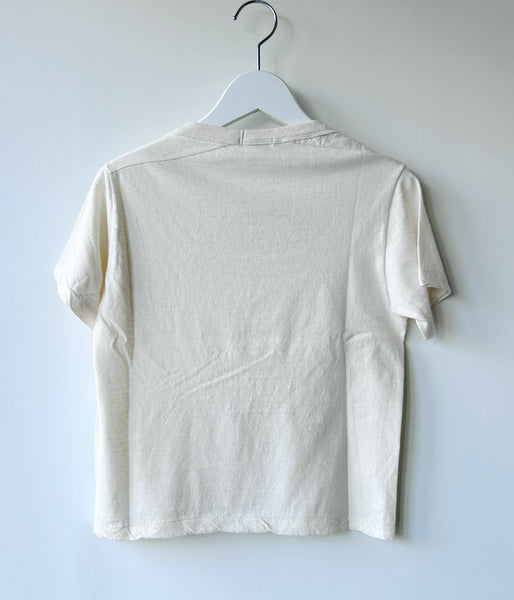 FUMIKA_UCHIDA/TRAPEZOID NECK T-SHIRT(IVORY)