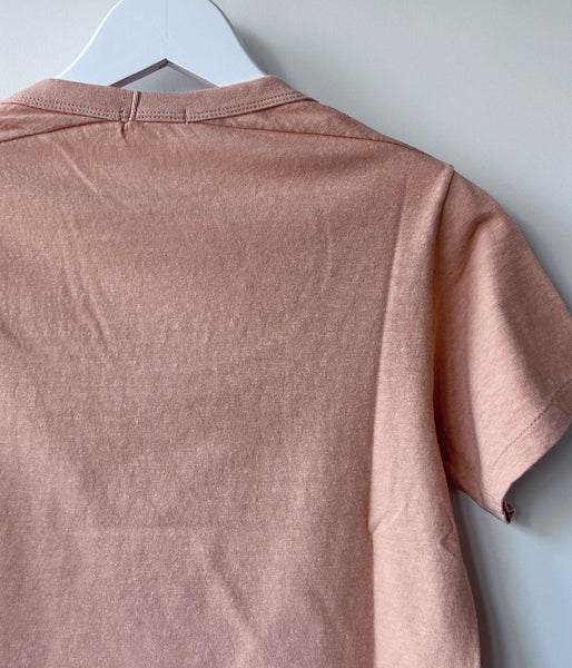 FUMIKA_UCHIDA/TRAPEZOID NECK T-SHIRT(CORAL)