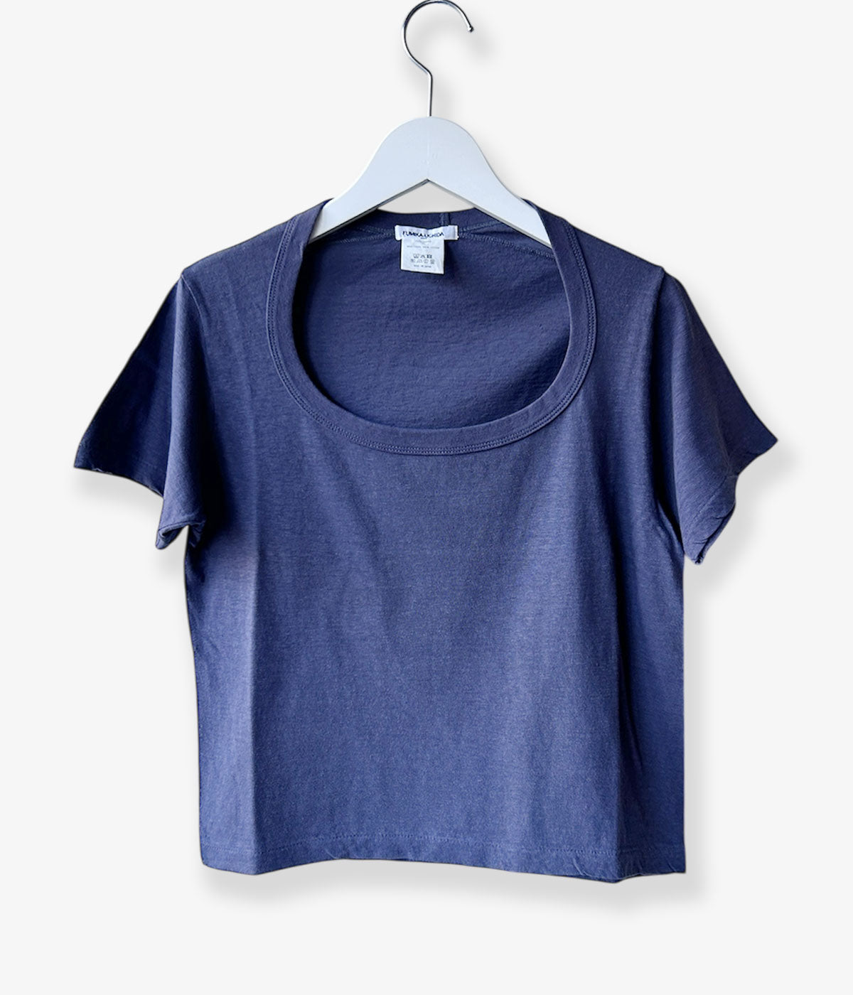 ★美品 FUMIKA UCHIDA ボーダー Uネック リブタントップ Navy FUMIKA_UCHIDA/TRAPEZOID NECK T-SHIRT(NAVY)