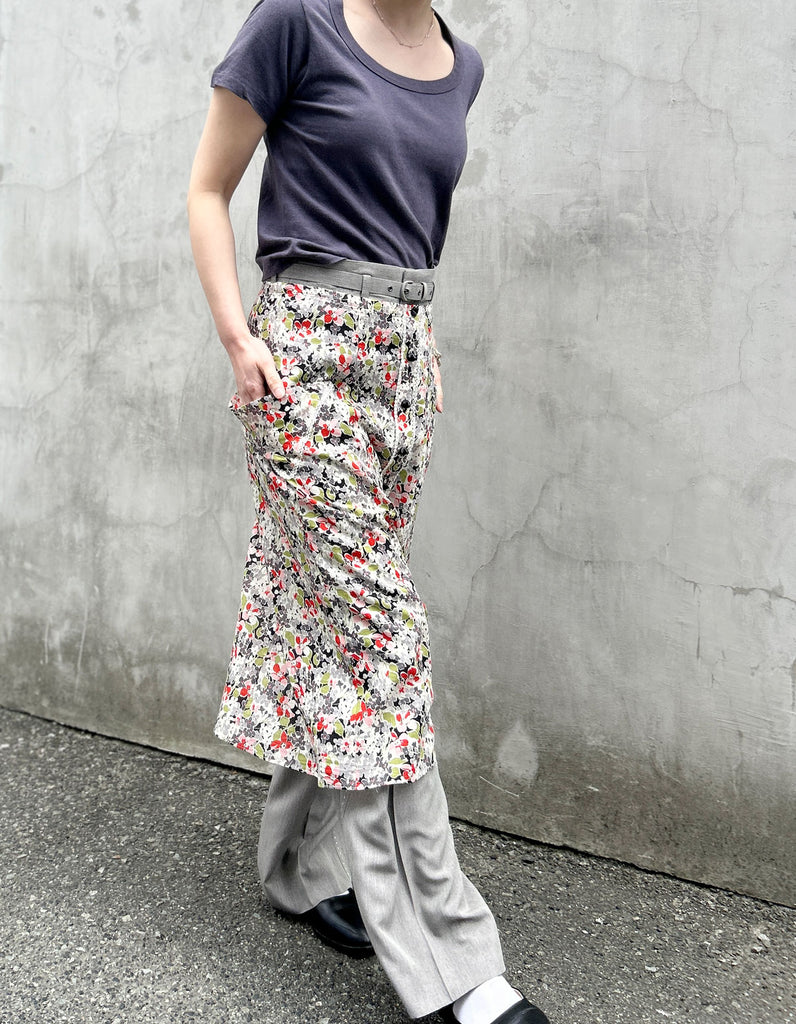 fumika uchida ダブルネックTシャツ FUMIKA UCHIDA / TRIMMED DOUBLE NECK TEE / OFFWHITE/RED - 601