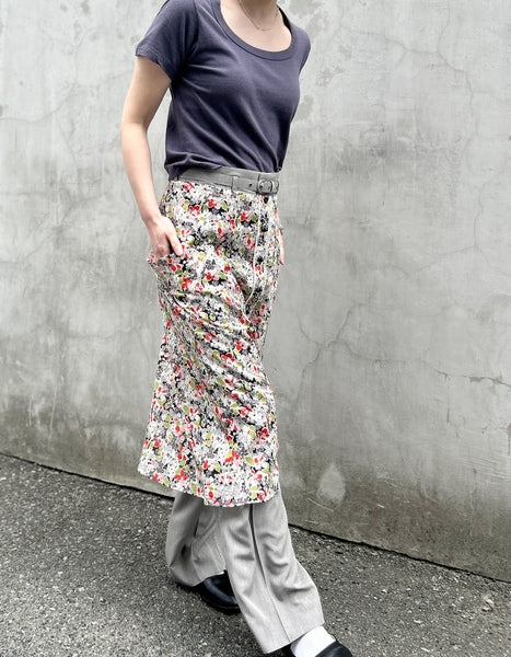 FUMIKA_UCHIDA/TRAPEZOID NECK T-SHIRT(NAVY)