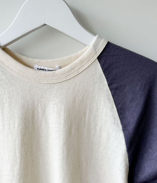 FUMIKA_UCHIDA/RAGLAN T-SHIRT(IVORY/NAVY)