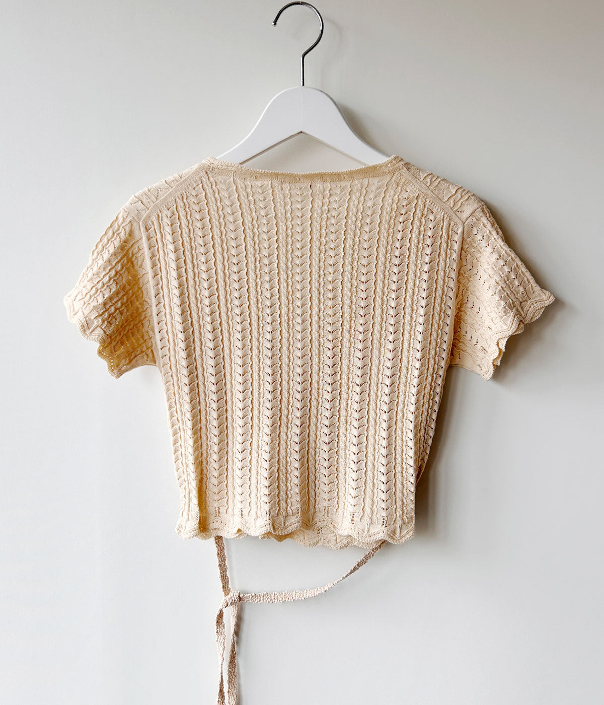 FUMIKA_UCHIDA/LACE KNIT CACHE-COEUR TOP(KINARI)