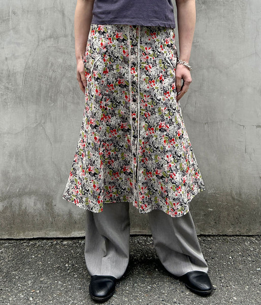 FUMIKA_UCHIDA/FLORAL VOILE BUTTON DOWN MIDI SKIRT(FLORAL)
