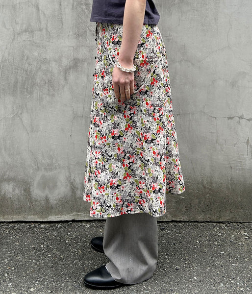 FUMIKA_UCHIDA/FLORAL VOILE BUTTON DOWN MIDI SKIRT(FLORAL)