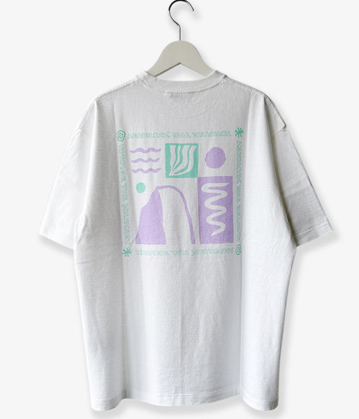 PHEENY/PRINTED S/S TEE"JOURNEY"(WHITE)