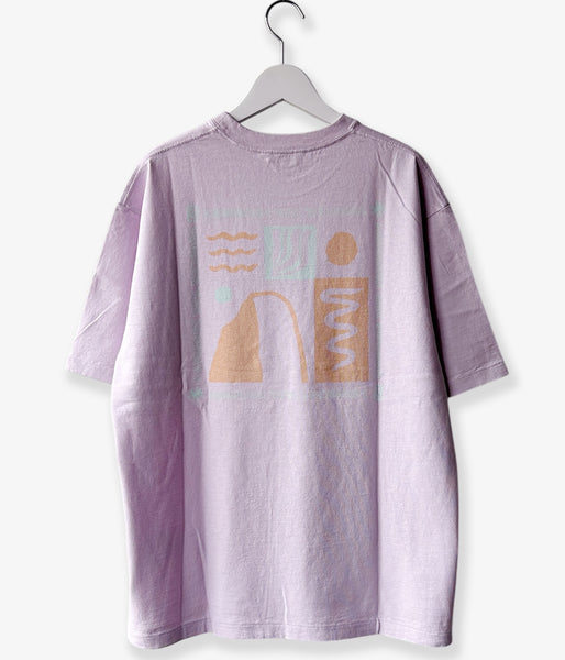 PHEENY/PRINTED S/S TEE"JOURNEY"(LAVENDER)