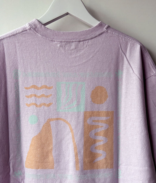 PHEENY/PRINTED S/S TEE"JOURNEY"(LAVENDER)