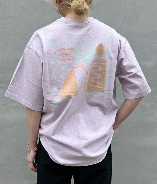 PHEENY/PRINTED S/S TEE"JOURNEY"(LAVENDER)