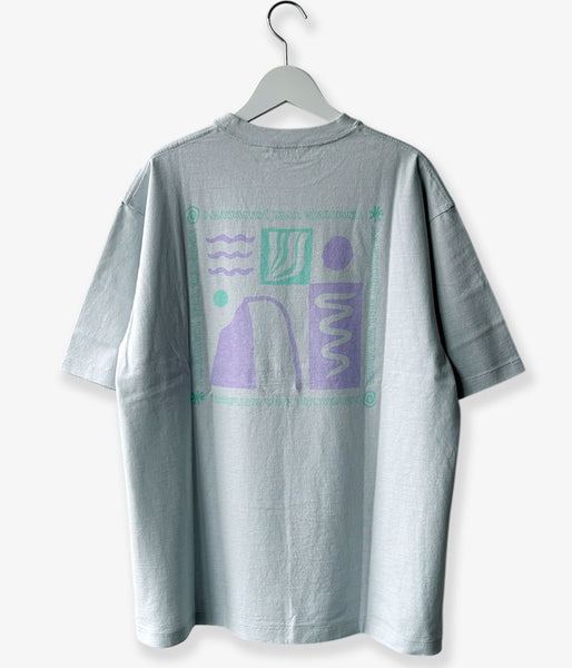 PHEENY/PRINTED S/S TEE"JOURNEY"(BLUE)