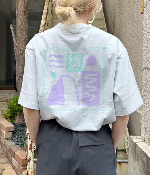 PHEENY/PRINTED S/S TEE"JOURNEY"(BLUE)