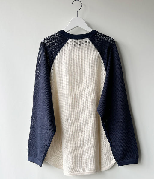 PHEENY/BASKET MESH RAGLAN L/S TEE(IVO×NV)