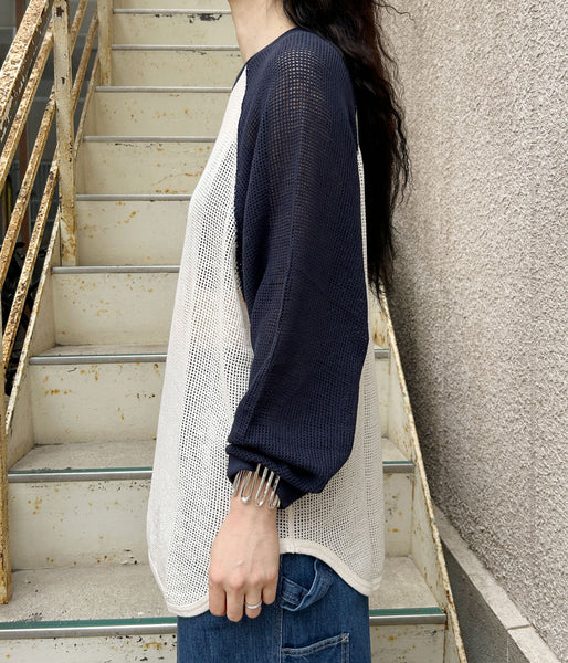 PHEENY/BASKET MESH RAGLAN L/S TEE(IVO×NV)