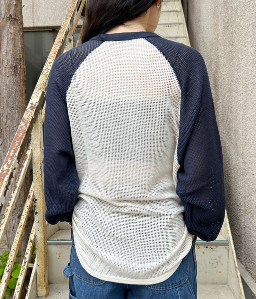 PHEENY/BASKET MESH RAGLAN L/S TEE(IVO×NV)