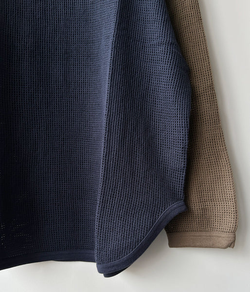 PHEENY/BASKET MESH RAGLAN L/S TEE(NV×KH)