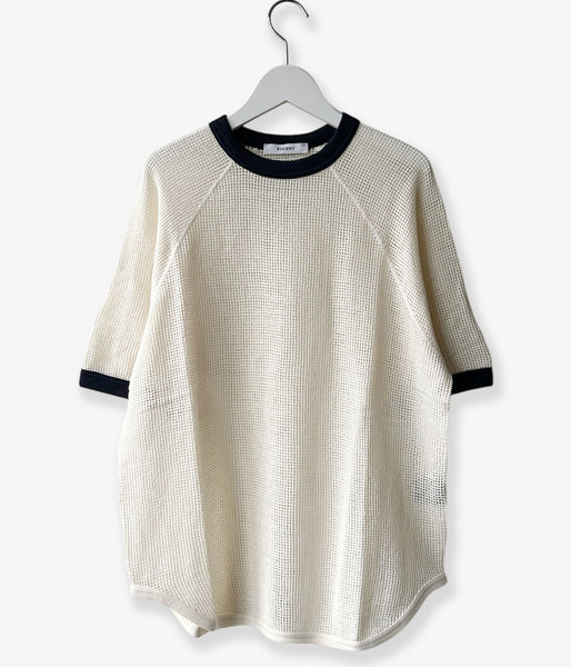 PHEENY/BASKET MESH RINGER TEE(IVORY)
