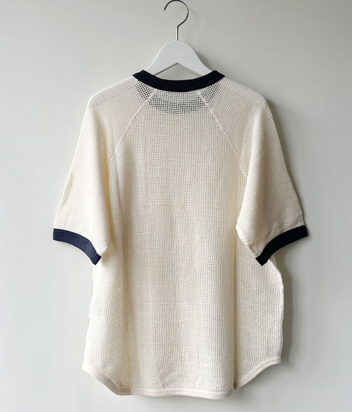 PHEENY/BASKET MESH RINGER TEE(IVORY)