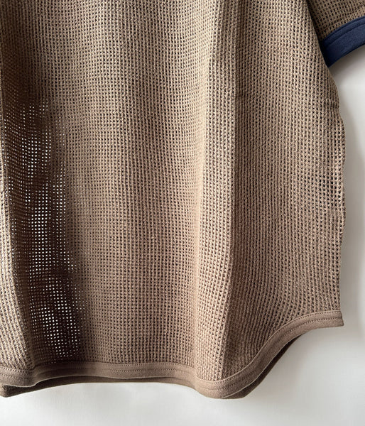 PHEENY/BASKET MESH RINGER TEE(KHAKI)