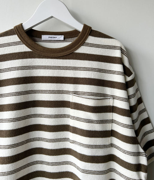 PHEENY/PILE BODER POCKET TEE(IVORY)