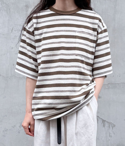 PHEENY/PILE BODER POCKET TEE(IVORY)