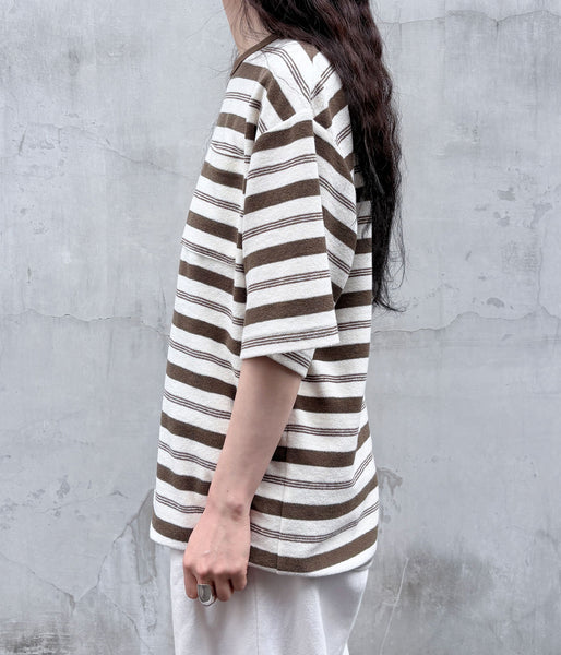 PHEENY/PILE BODER POCKET TEE(IVORY)