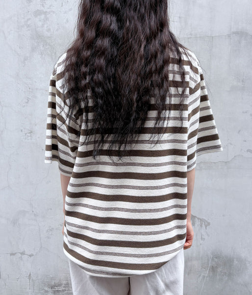 PHEENY/PILE BODER POCKET TEE(IVORY)