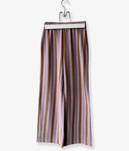 PHEENY/PILE BORDER RELAXED WIDE PANTS(LAVENDER)