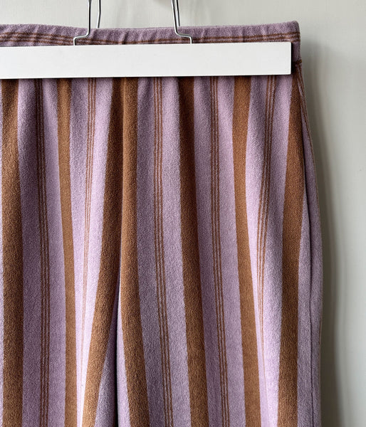 PHEENY/PILE BORDER RELAXED WIDE PANTS(LAVENDER)