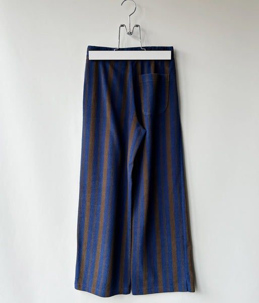 PHEENY/PILE BORDER RELAXED WIDE PANTS(NAVY)