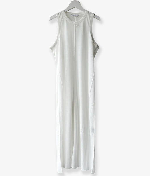 PHEENY/SHEER JERSEY AMERICAN SLEEVE DRESS(WHITE)