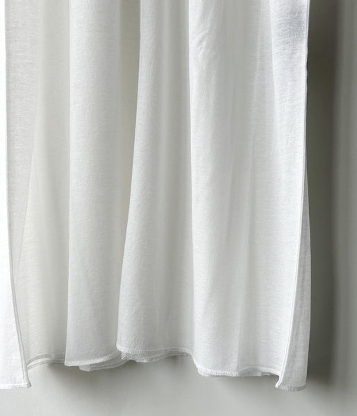 PHEENY/SHEER JERSEY AMERICAN SLEEVE DRESS(WHITE)