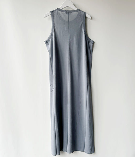 PHEENY/SHEER JERSEY AMERICAN SLEEVE DRESS(BLUE)