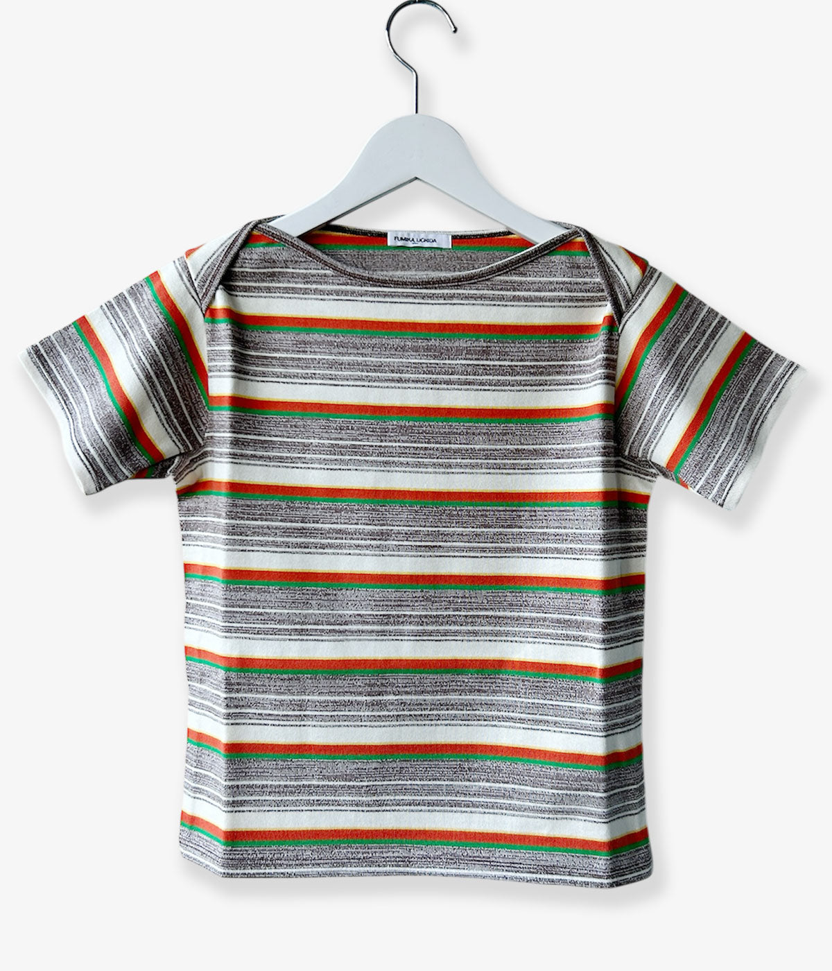 FUMIKA_UCHIDA/GRANDRELLE MULTI STRIPE T-SHIRT(BROWN)