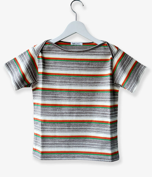 FUMIKA_UCHIDA/GRANDRELLE MULTI STRIPE T-SHIRT(BROWN)